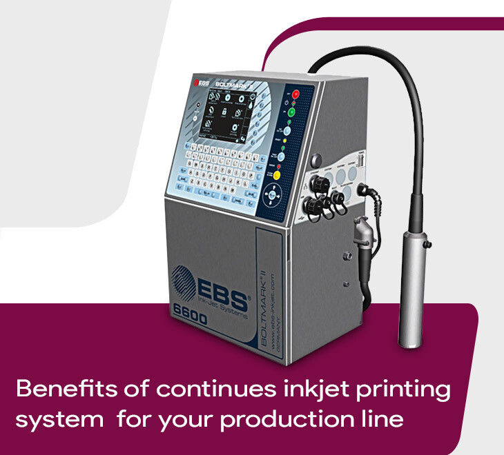 OF CONTINUOUS INKJET PRINTING FOR LINE