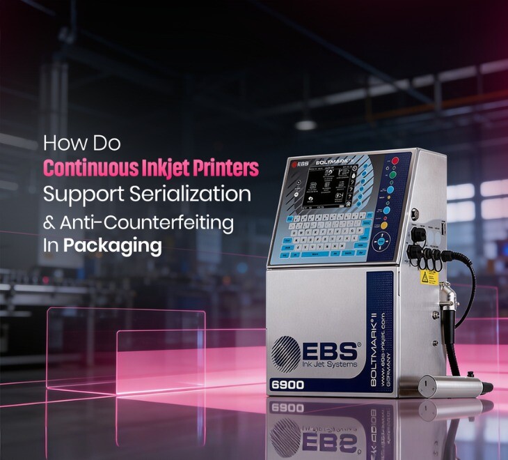 How Do Continuous Inkjet Printers Support Serialization and Anti-Counterfeiting in Packaging?